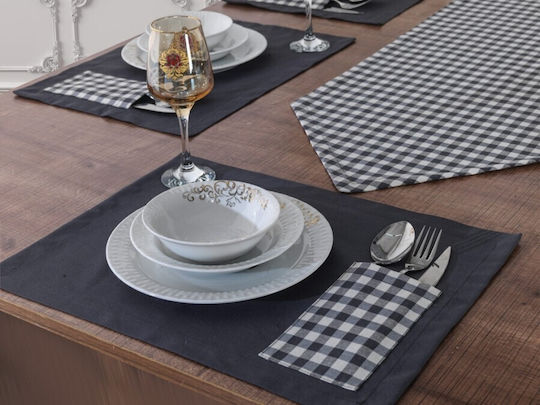 Tropik Home Runner Set 7pcs Black 40x170cm