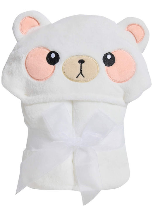 Das Home Baby Hooded Poncho Bathrobe 4942 White 70x90cm