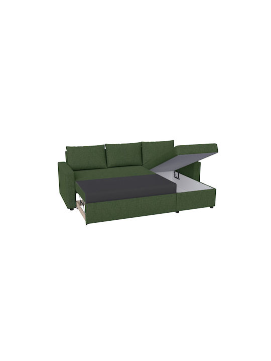 Concept Corner Couch Bed with Reversible Angle and Storage Space Cypress 218x153x80 cm