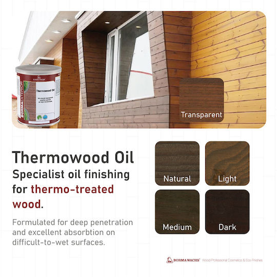 Borma Wachs Thermowood Βερνίκι Εμποτισμού Διαλύτου No53 Άχρωμο 1lt