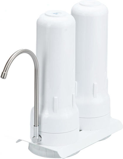 Filtru De Apă Deasupra Blatului Filtrato Ct-14d 10 Cu Filtru De Înlocuire Din Polipropilenă Filtrato Fcpp5 5μm Și Cărbune Activ Pure Lrc 2510-p5 0,5μm