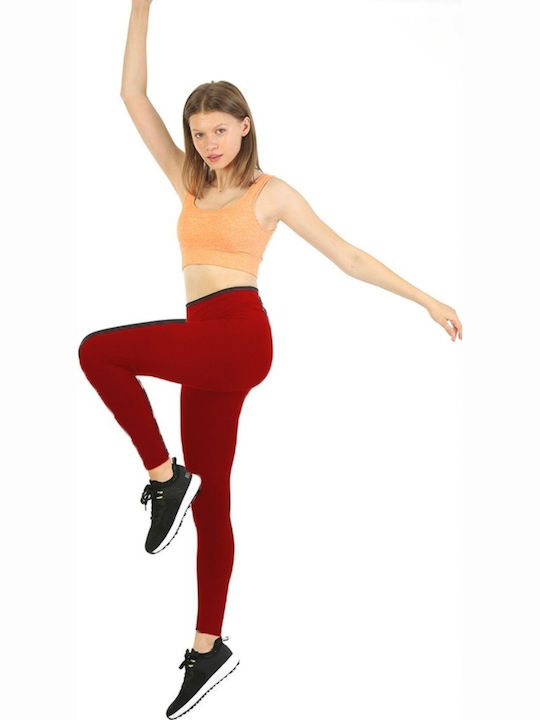 Dri-Fit WJFLEG01 Leggings Pentru Instruire Colanți Lungi Talie Înaltă Burgundia