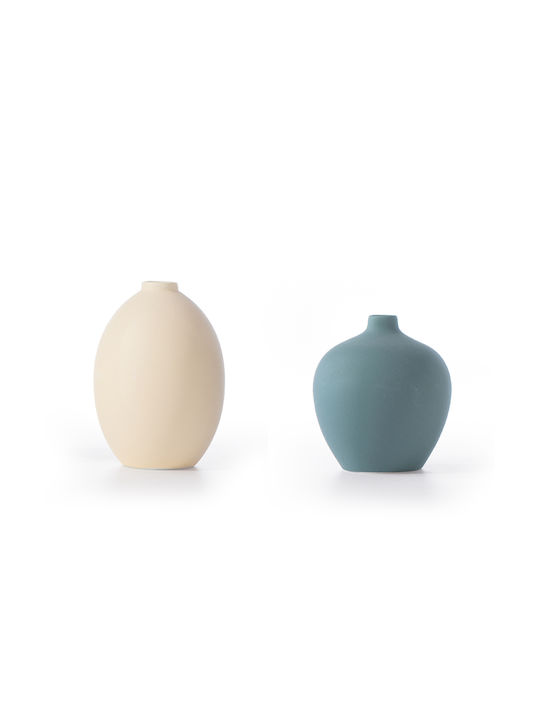 Nef-Nef Homeware Διακοσμητικό Βάζο Keramik Bola Türkis 8.5x8.5x10.5cm 1Stück