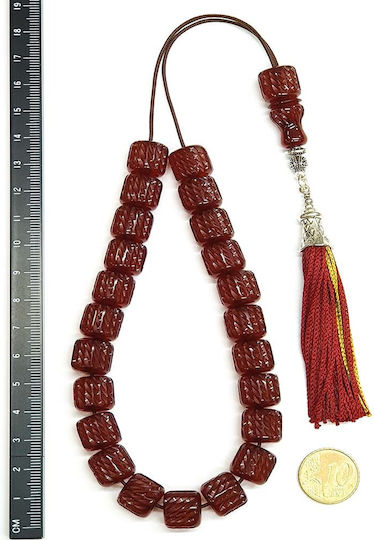 Roloi Komboloi Graven Mastic Worry Beads Honey 37cm