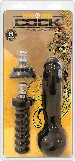Boneyard Glass Dildo with Scrotum Flesh 20cm