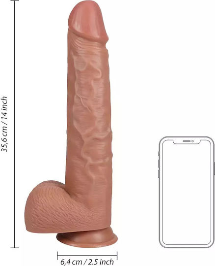 Shots Ρεαλιστικό Dildo με Όρχεις και Βεντούζα 16cm