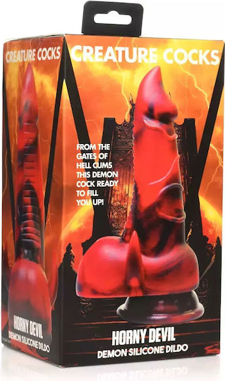 XR Dildo με Όρχεις και Βεντούζα Κόκκινο