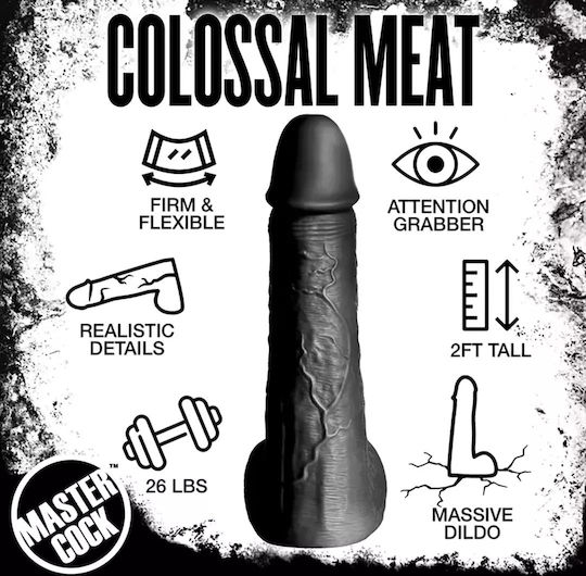 XR Dildo cu Scrotum Negru 60cm