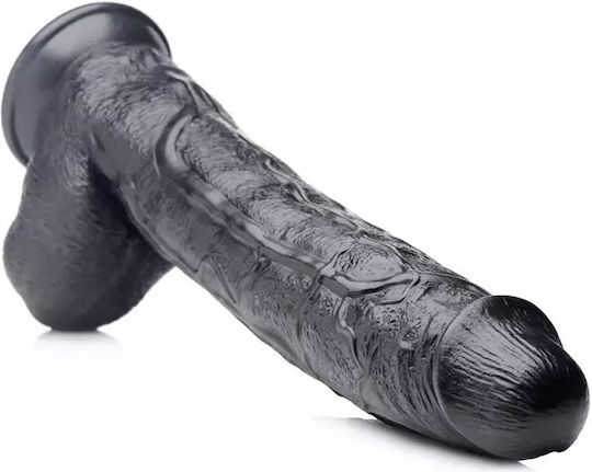 XR Dildo με Όρχεις και Βεντούζα Μαύρο 43cm