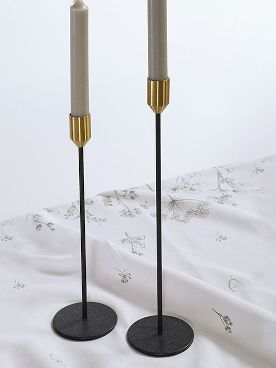 Nef-Nef Homeware Кандилник Металик в Черен Цвят 8x8x23бр 1бр