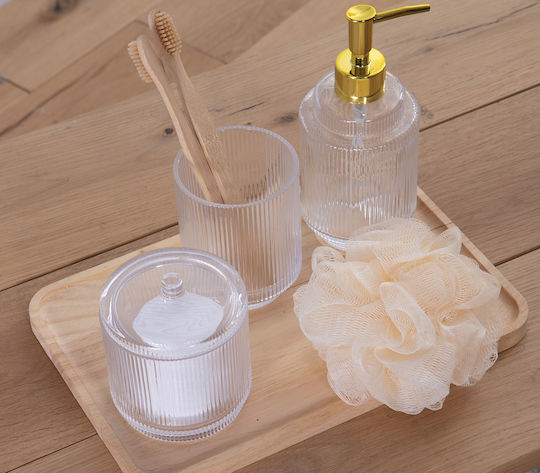 Nef-Nef Homeware Dispenser Γυάλινο Λευκό 380ml