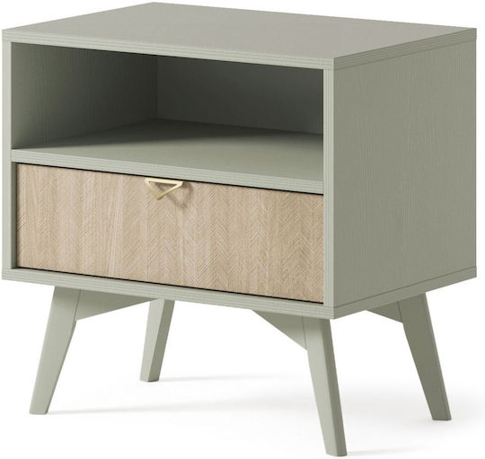 Forest Wooden Bedside Table Green 54x38x54cm