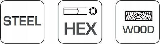 Högert Technik Diamond Drill with Hexagonal Shank for Wood 10x250mm
