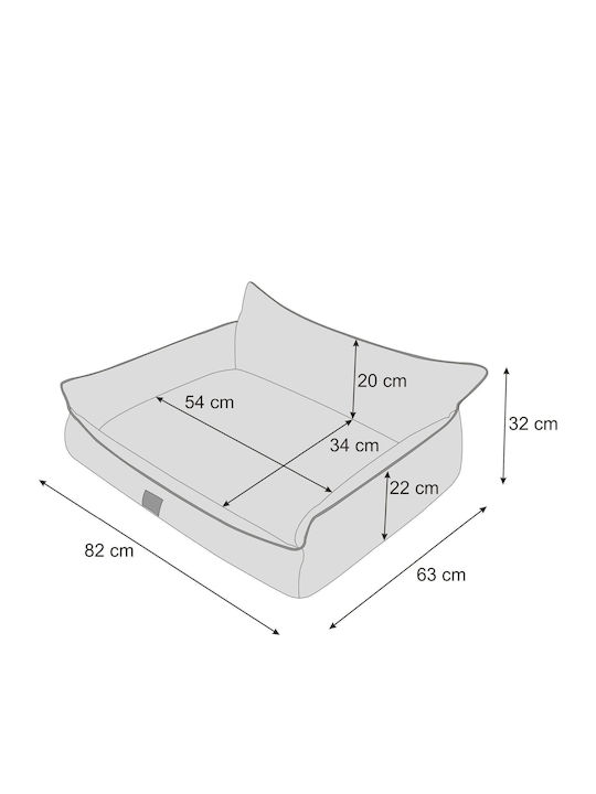 Hobbydog Sofa Dog Gray 82x63cm