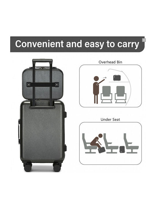 Miss Lulu Hard Shell Cosmetic Case – Durable Travel Makeup Organizer Ykk Zipper Grey