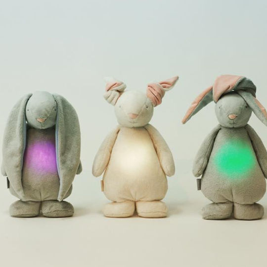 Moonie Animăluț The Humming Bunny din Țesătură Cu senzor de plâns
