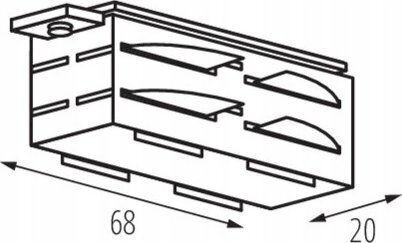 Kanlux Tear Rail System Components Straight Connecting Rod Tear N Icon-i Black