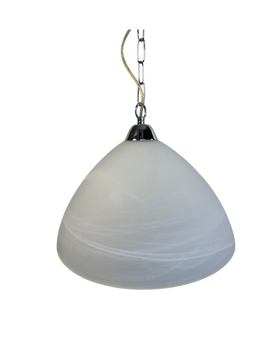 Epiplo-Fos Κρεμαστό Φωτιστικό Λευκό με Ντουί E27 34x34x25εκ.
