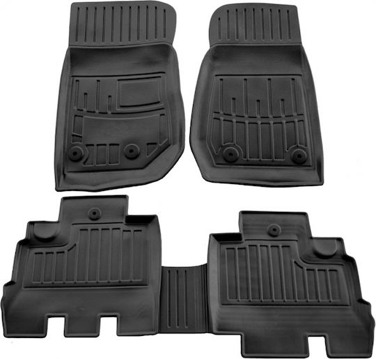 Race Axion Satz Vorder- und Hintermatten Wannenartig 5Stück aus Gummi für Jeep Wrangler 2007-2018 Schwarz