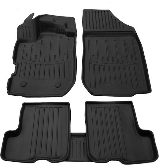 Race Axion Satz Vorder- und Hintermatten Wannenartig 5Stück aus Gummi für Dacia Sandero 2012-2020 Schwarz