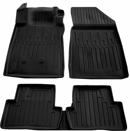 Race Axion Set of Front and Rear Mats 5pcs Tray Type for Renault Clio 2005-2012 Black