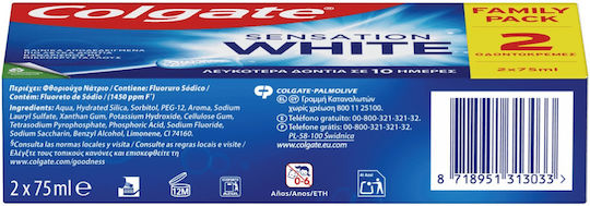 Colgate Sensitive Οδοντόκρεμα για Λεύκανση 2x75ml