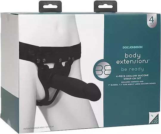 Doc Johnson Silikon Geschirr Bereit + Dildo + Fernbedienung