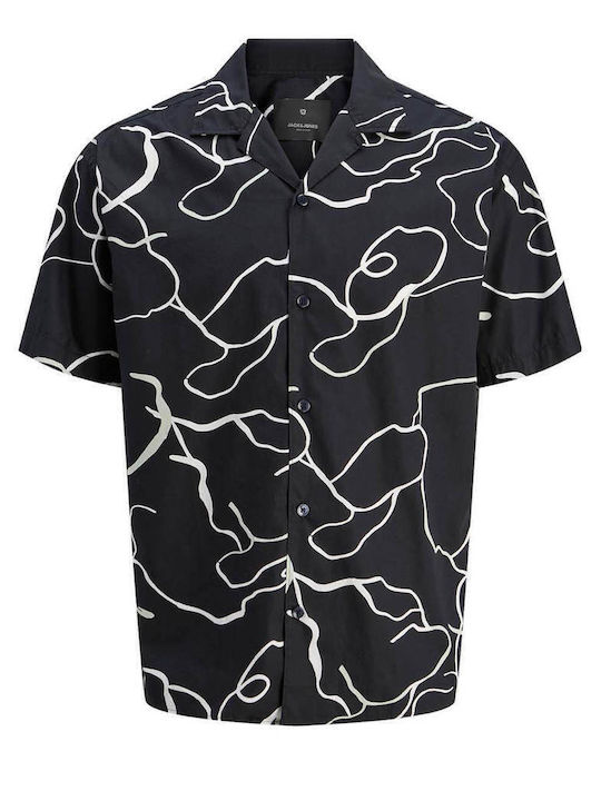 Kurzärmlig Baumwolle Hemd Dark Navy