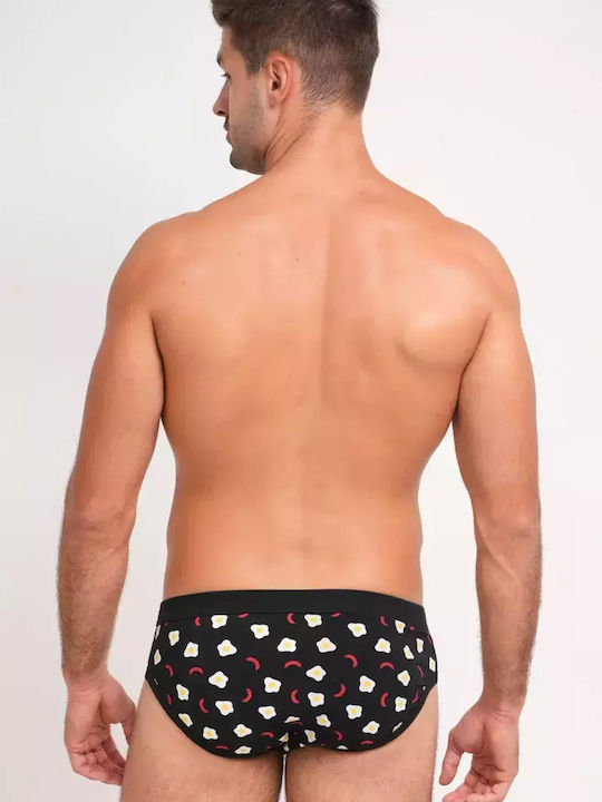 Adamo Men's Slip Black with Patterns