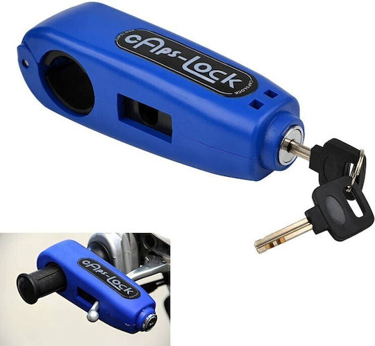 Caps Lock Motorcycle Lever Lock in Blue