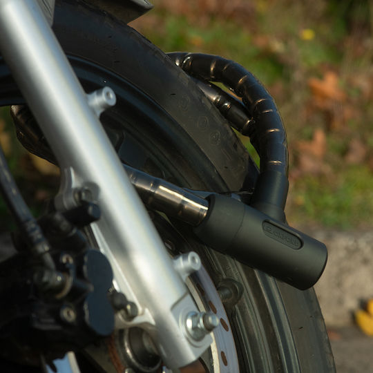 Oxford Barrier Cârlig antifurt motocicletă cu lungimea de 140cm Lacăt lanț motocicletă cu diametru 25mm Negru Culoare