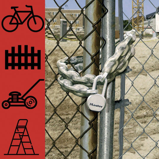 Master Lock 200cm Motorcycle Anti-Theft Chain in Silver