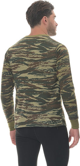 Onurel Long Sleeve Sweatshirt Military Army Α In Khaki Colour