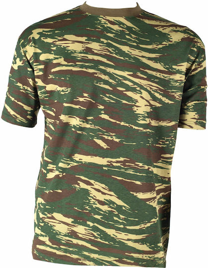 Mânecă scurtă Tricou Camuflaj grecesc Armata greacă 100% Bumbac în Kaki Culoare