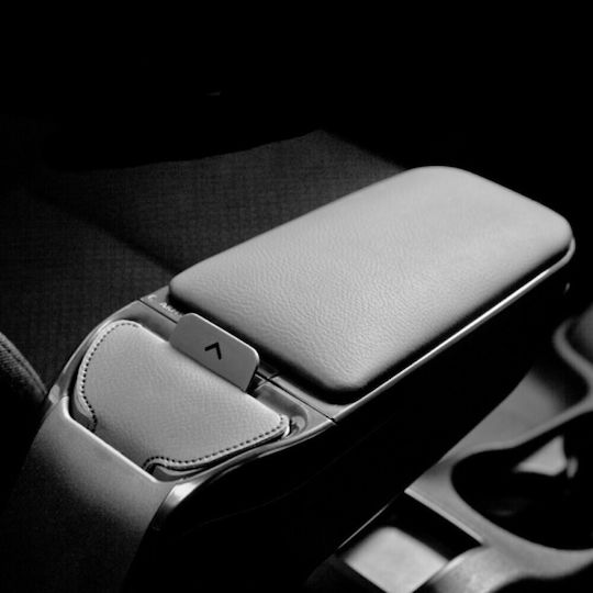 Rati Armster Car Leather Armrest for Opel Karl 2015+ Black