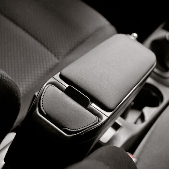 Rati Armster Car Leather Armrest for Opel Karl 2015+ Black