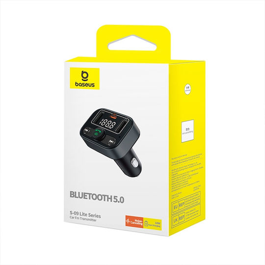 Baseus FM Transmitter Αυτοκινήτου S09 Lite Series με USB / Bluetooth