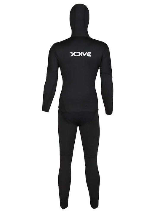 XDive Delta Divisible Wetsuit Shaved with Chest Pad for Speargun Black 7mm