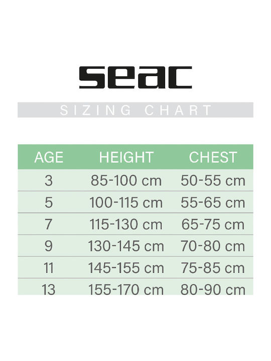 Seac Dolphin Kids Playsuit Wetsuit with Zip Black / Light Blue 1.5mm