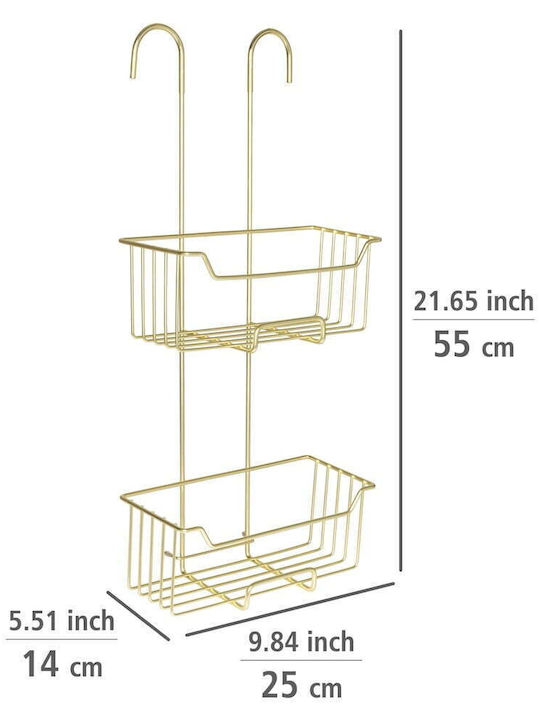 Wenko Wenko Bathroom Shelf Metallic 25x14x55cm Gray
