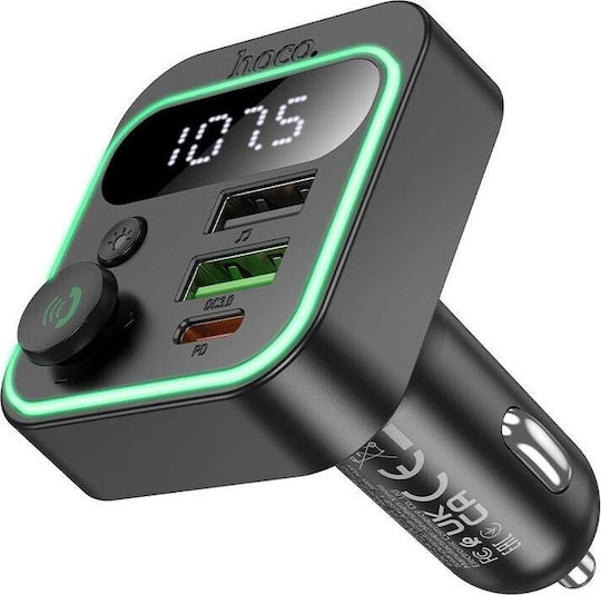 Hoco FM Transmitter Αυτοκινήτου E85 με Bluetooth / USB