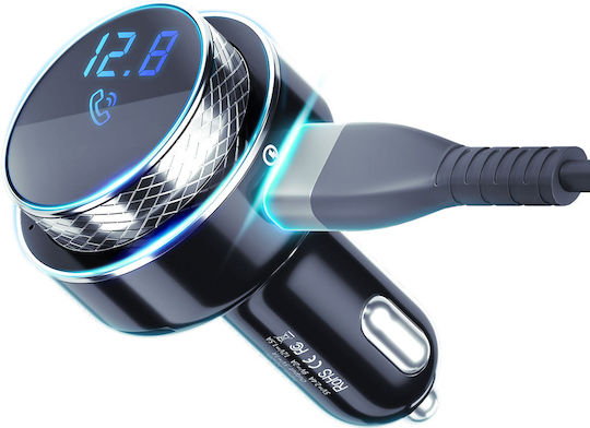 3MK FM Transmitter Αυτοκινήτου HyperCar Chager Transmiter με USB / Bluetooth