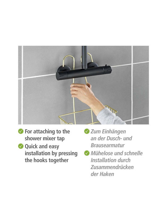 Wenko Wenko Bathroom Shelf Metallic 25x14x55cm Gray