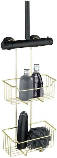 Wenko Metallisches Badezimmerregal 25x14x55cm Grau