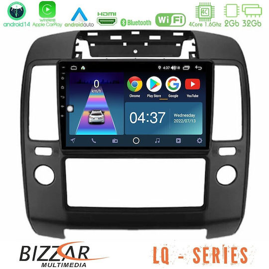 Bizzar Ηχοσύστημα Αυτοκινήτου για Nissan Navara / Pathfinder 2004-2016 με A/C (Bluetooth/USB/WiFi/GPS/Apple-Carplay/Android-Auto) με Οθόνη Αφής 9"