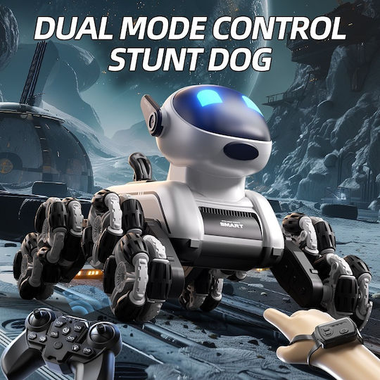 Ferngesteuerter Roboterhund mit Fernbedienung Grau