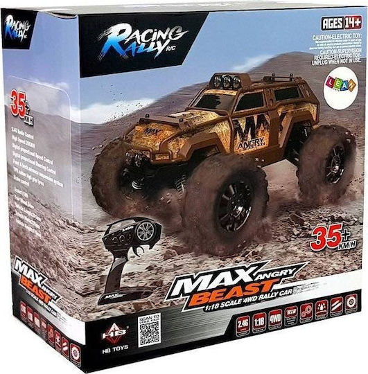 Lean Toys Радиоуправляемо Автомобил Чудовищен камион 4WD Кафяв