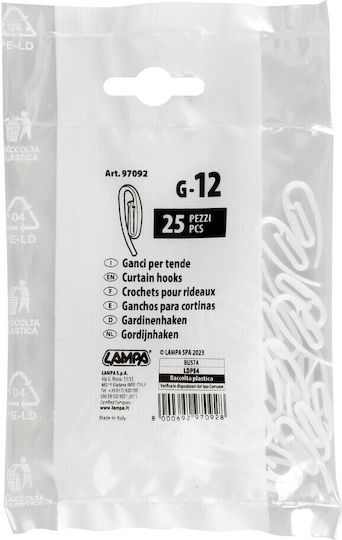 Lampa G-12 Γαντζάκια Κουρτίνας Φορτηγού 25τμχ