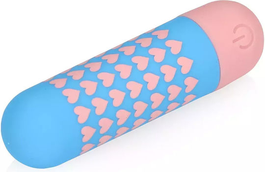 Blaues Herz, um 10-Funktions-Silikon-Bullet-Vibrator zu erhalten