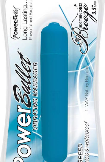 Power Bullet Extended Breeze Mini Δονητής Bullet 8.5cm Blue